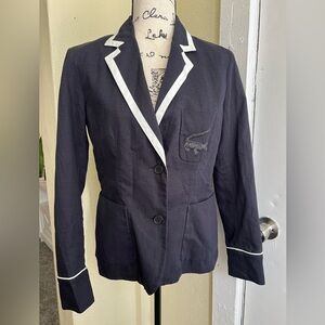 Lacoste Navy Blazer with White Accents